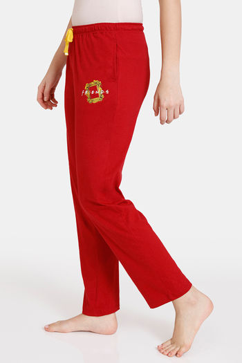 Buy Zivame Friends Knit Cotton Pyjama - Chili Pepper